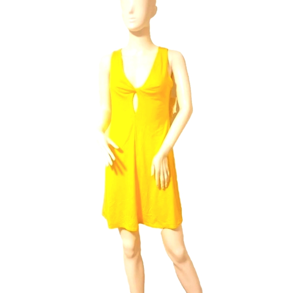 TRINA TURK Bgt. Yellow Mini Stretchy Sundress or Beach CU NWT-M